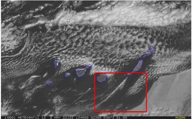 Canarias vuelve a protagonizar una curiosa imagen satelital