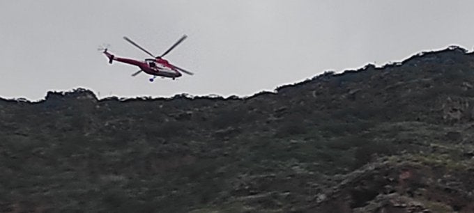 Rescatada tras quedar bloqueada por un derrumbe en La Gomera