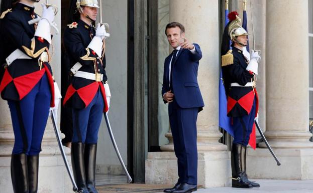 El presidente francés, Emmanuel Macron, en el Elíseo, en París./AFP