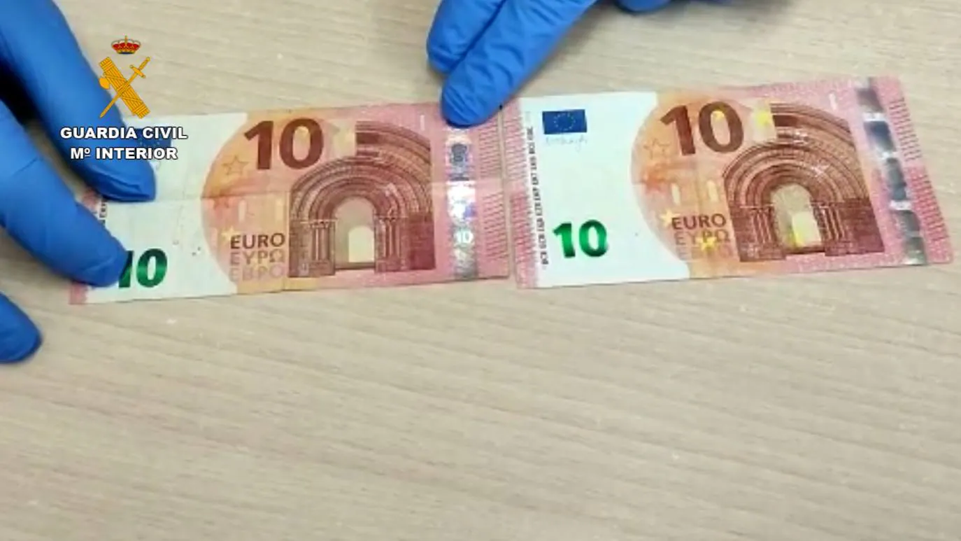 La Guardia Civil detiene a dos personas por falsificación de billetes