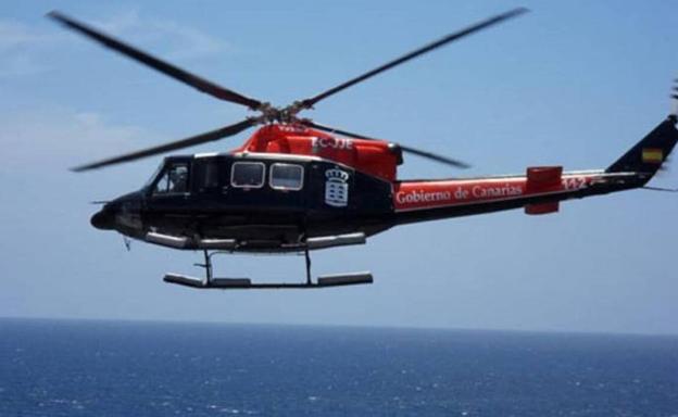 Rescatado en helicóptero un herido grave tras caer a un barranco en Mogán