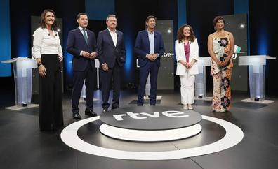 Dos visiones contrapuestas sobre Andalucía chocan en el primer debate electoral