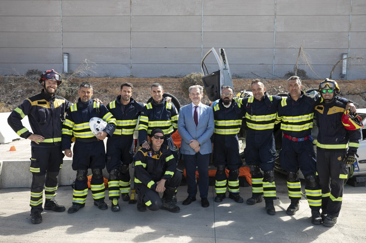 Los bomberos de Gran Canaria inauguran las maniobras del Encuentro Nacional