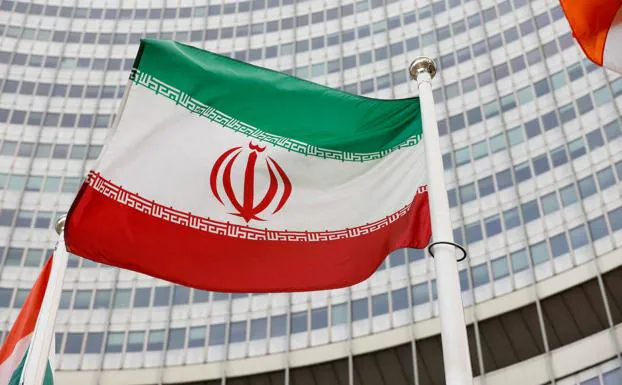 Bandera de Irán en la sede de la Agencia Internacional de Energía Atómica (AIEA)., en Viena./Reuters