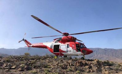 Rescatado en helicóptero un herido tras caer por un barranco en La Palma
