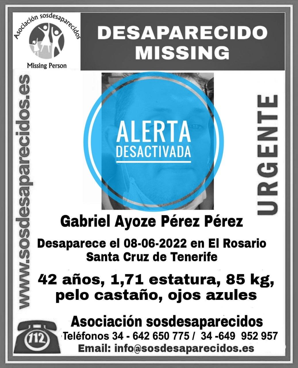 Localizan a Gabriel Ayoze Pérez, desaparecido en El Rosario