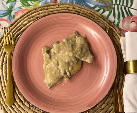 Escalopines a la crema