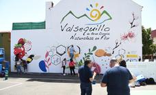 Los jóvenes embellecen el municipio de Valsequillo con un gran mural