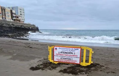 Telde cierra al baño la playa de La Garita por el alto nivel de bacterias en el agua