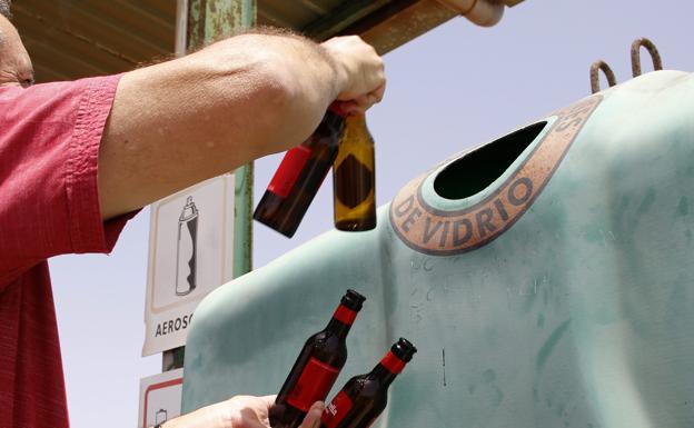 Reciclado de vidrio en negocios de hostelería de Tías