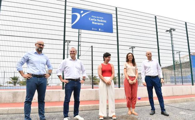 El Ayuntamiento de Las Palmas de Gran Canaria inaugura las nuevas pistas de tenis Carla Suárez