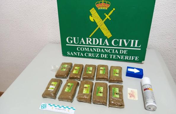 Detenidos en Tacoronte con 1 kilo de polen de hachís ocultos en su vehículo
