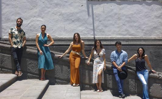 Part of the cast, last week, in the capital of Gran Canaria.  /cover