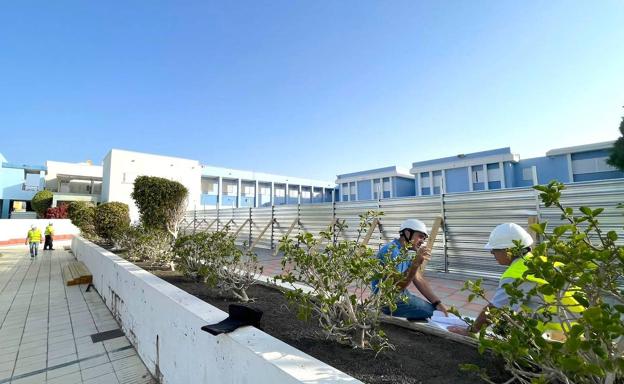 Comienzan las obras en Arinaga del comedor del colegio Veinte de Enero