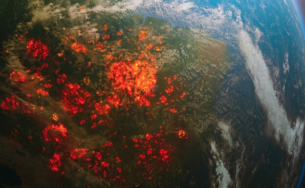 Incendios Amazonia desde el espacio./Adobe