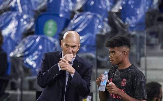 Marvin Park, en uno de los partidos que jugó en el Madrid entrenador por Zidane. /c7