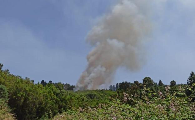 Controlado el conato de incendio en Los Realejos