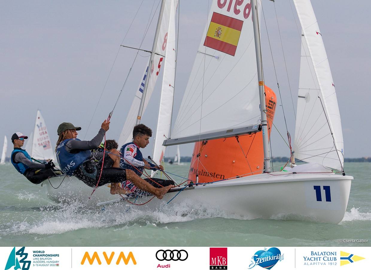 Los lanzaroteños Morales y Martín, subcampeones del mundo de la clase 420 en Hungría