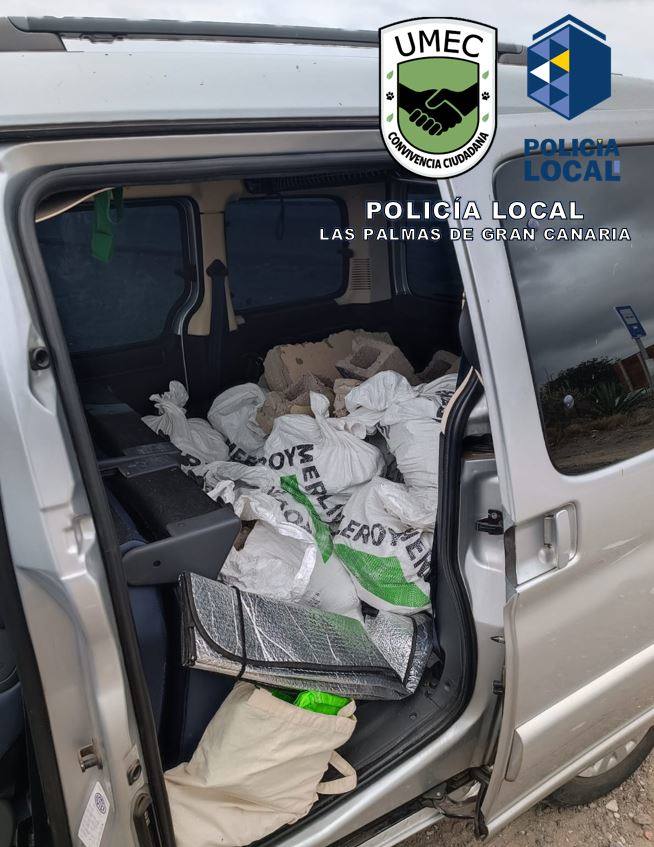 Cuatro personas, propuestas para sanción por verter escombros en Guanarteme y Los Giles