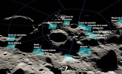 La NASA elige 13 zonas del polo sur lunar para el aterrizaje de la primera mujer