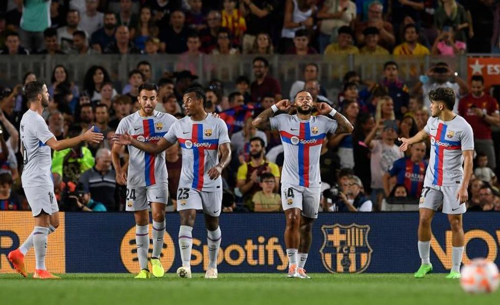 Todos contentos en el Camp Nou