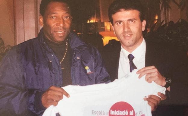 Tonono, con Pelé en la vista del astro brasileño a Andorra. 