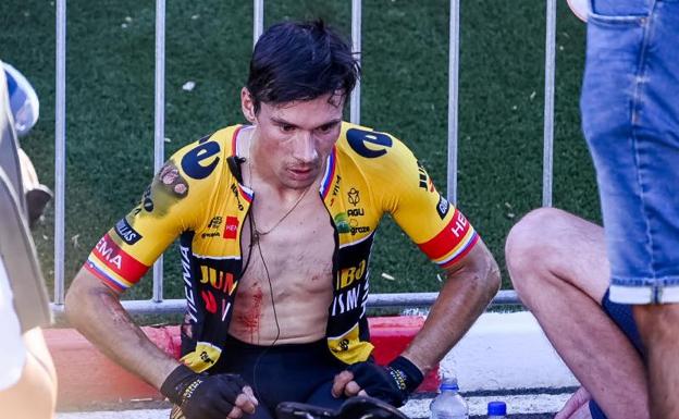 Roglic abandona la Vuelta tras su tremenda caída