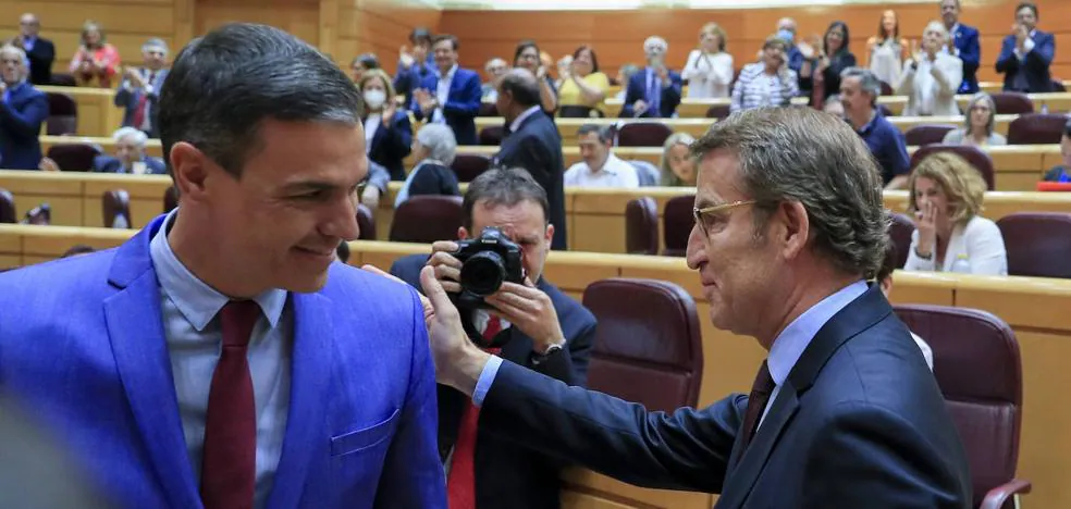 Live I Sánchez and Feijóo fight in the Senate in their first face-to-face of the course