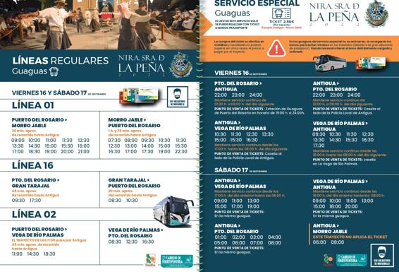 Refuerzo de guaguas para las fiestas insulares