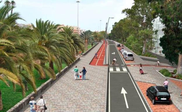 La capital espera desbloquear el bulevar del Guiniguada «en dos meses»