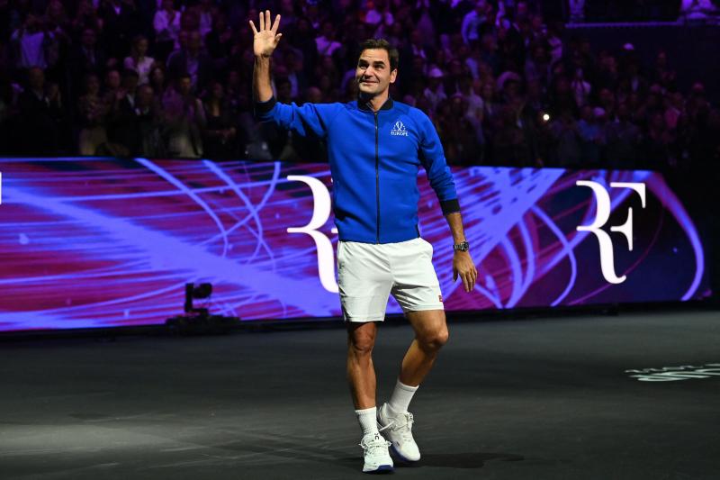 Roger Federer se despide del público de Londres. 