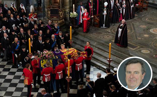 Funeral de Estado por Isabel II celebrado en la Abadía de Westminster, el 19 de septiembre. En la imagen, rostro de Edward Fitzalan-Howard, duque de Norfolk.