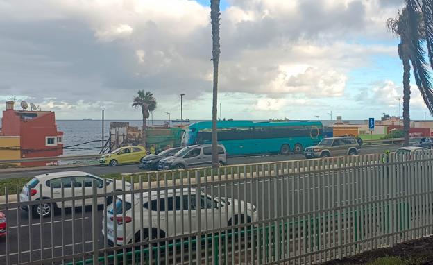 Aparatoso accidente a la altura de la Granja ULPGC