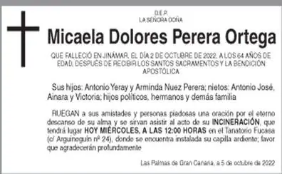 Micaela Dolores Perera Ortega
