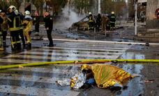 Las imágenes del brutal bombardeo de Rusia en el centro de Kiev