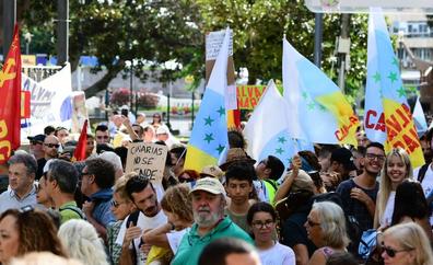 Protesta en contra de la central Chira-Soria