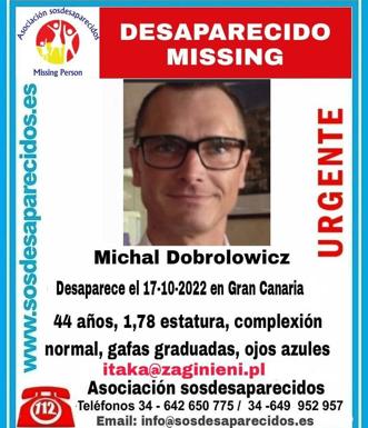 Buscan a Michal Dobrolowicz en Gran Canaria