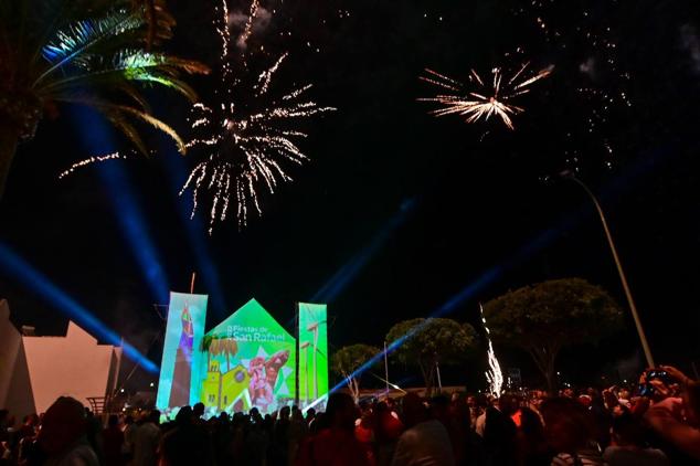 Espectacular vídeo mapping por las fiestas de San Rafael en Vecindario