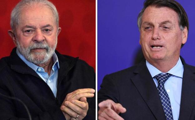 El exmandatario Lula da Silva y el presidente Bolsonaro se enfrentarán el domingo en las urnas. /AFP