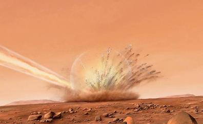 Los impactos de dos meteoritos permiten a los geólogos echar una mirada al interior de Marte
