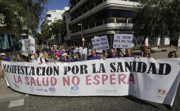 Manifestación para pedir mejoras sanitarias