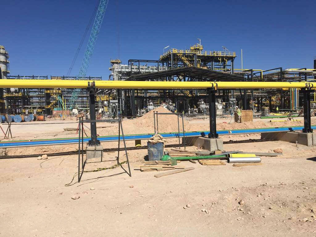 Instalaciones del gasoducto que une Argelia con Almería. 
