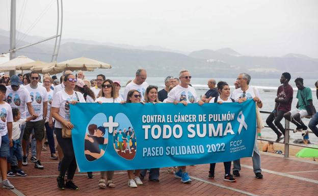 Las Canteras, contra el cáncer de pulmón