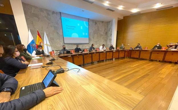 Foto de archivo de una sesión plenaria del Ayuntamiento de Agüimes. /C7