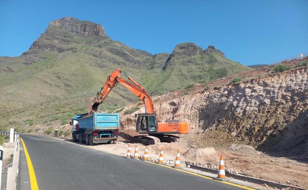 Obras Públicas desmiente que la obra para unir la GC-200 y los túneles de Faneque se haya parado