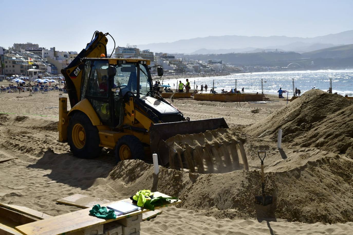 Obras del Belén en Las Canteras