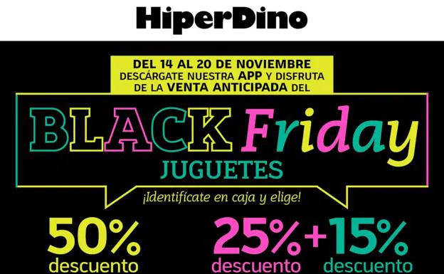HiperDino celebra el Black Friday con descuentos del 50% en juguetes