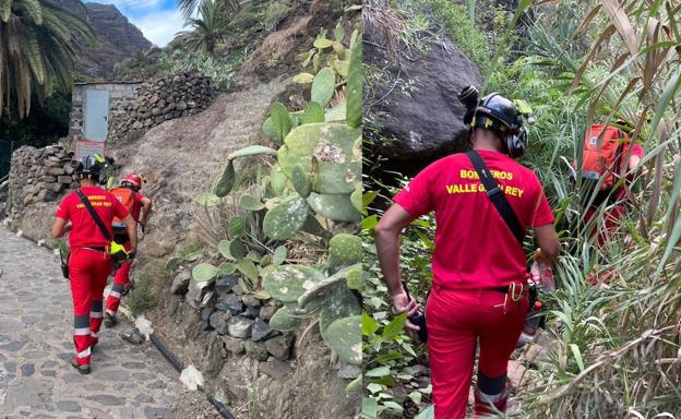 Herido tras sufrir una caída en un barranco de Valle Gran Rey