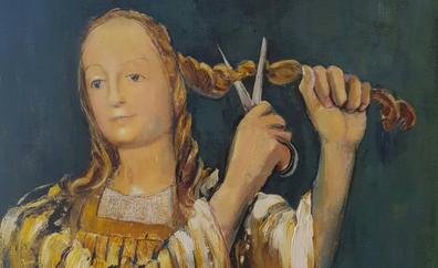 Una pintura de la Virgen del Pino cortándose un mechón de cabello se hace con el primer premio