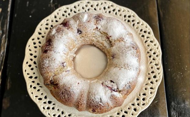 Queque de frutos rojos